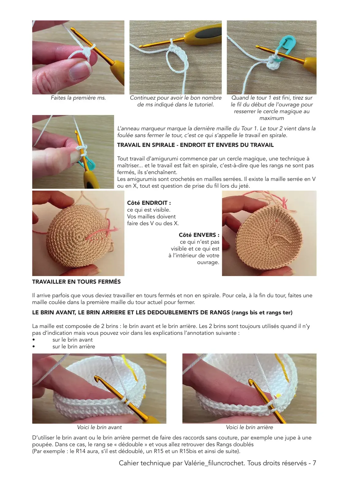 Page 7 du cahier technique : Travailler en spirale ou en tours fermés