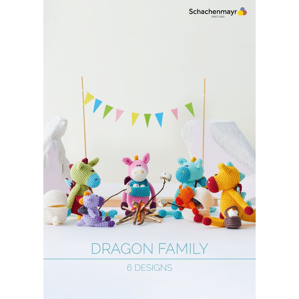 6 designs « dragon family » édité par Schachenmayr