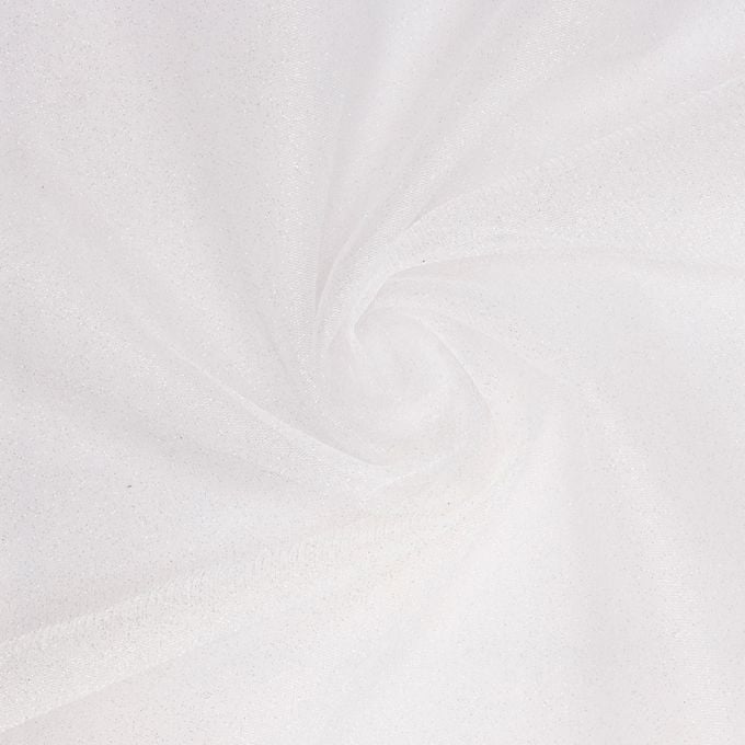 TULLE à paillettes blanc (25cm x 140 cm)